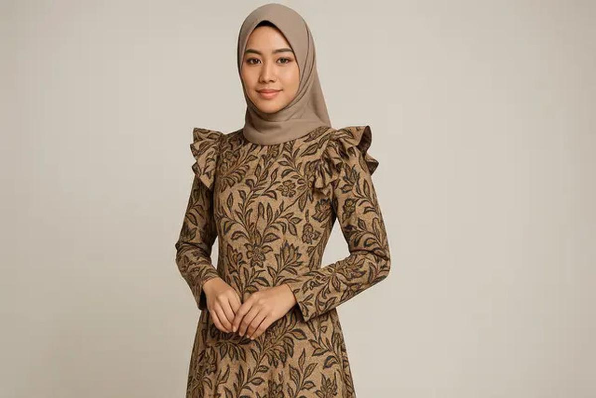 7 Model Gamis Batik Kombinasi Rempel 2025, Anggun dan Cocok untuk Berbagai Acara