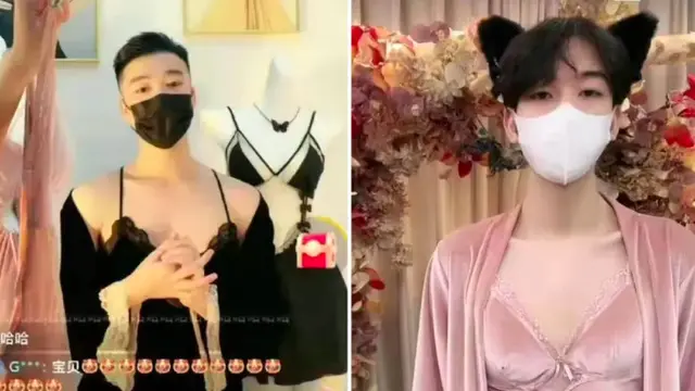 Viral Para Pria di China Jadi Model Pakaian Dalam