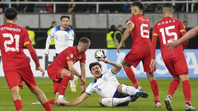 Foto: Melihat Aksi Harry Maguire saat Mengawal Pertahanan Timnas Inggris Vs Makedonia Utara di Kualifikasi Euro 2024
