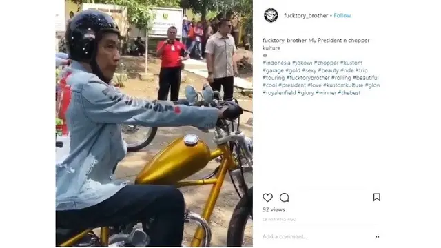 Jokowi dan motor Chopperland nya