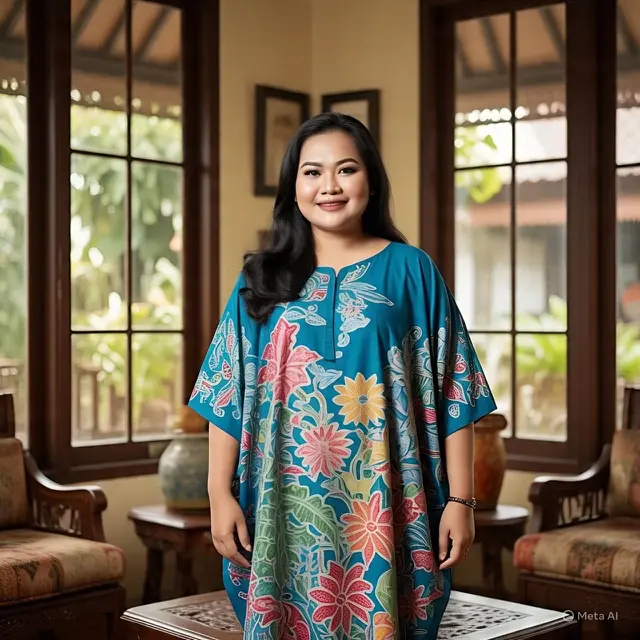 Model Dress Batik Kekinian untuk Orang Gemuk
