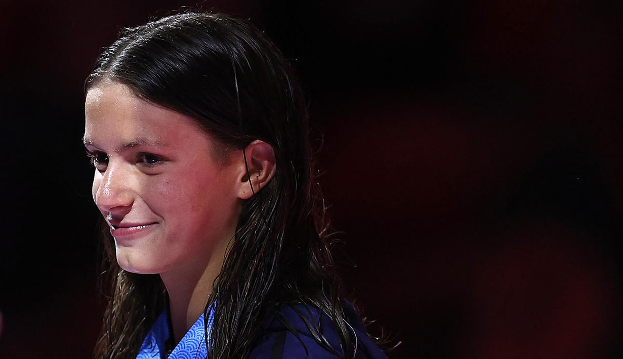 Katie Grimes. Perenang putri Amerika Serikat berusia 15 tahun ini mengikuti jejak seniornya Katie Ledecky yang juga berusia 15 tahun saat diturunkan pada Olimpiade London 2012. (Foto: AFP/Getty Images/Maddie Meyer)