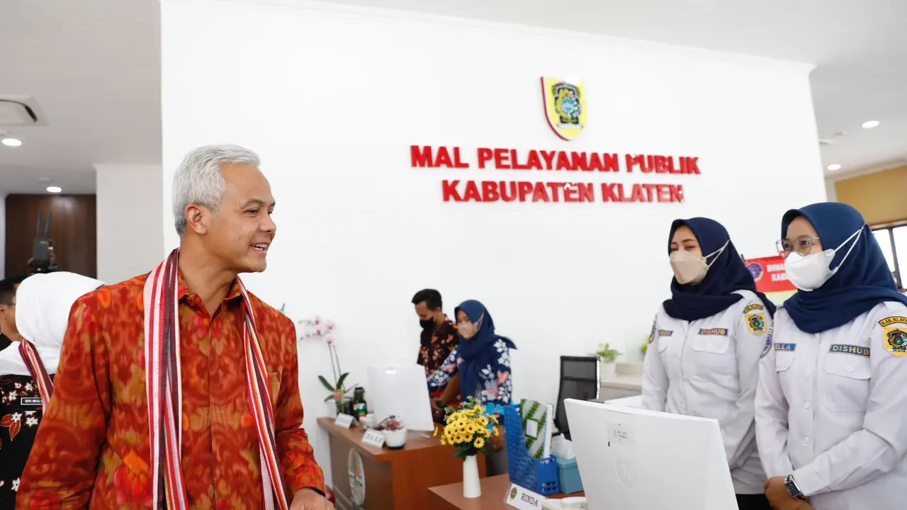 Gubernur Jawa Tengah, Ganjar Pranowo, meresmikan soft launching Mal Pelayanan Publik (MPP) Kabupaten Klaten (Istimewa)