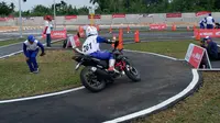Astra Honda Safety Riding Instructors Competition di Pekanbaru (18/7/2018). (Sigit/Liputan6.com)