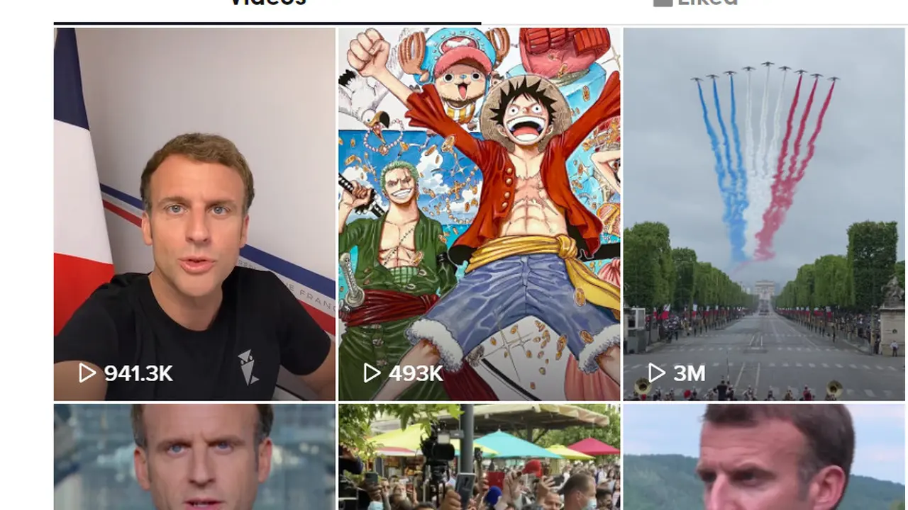TikTok Presiden Prancis Emmanuel Macron.