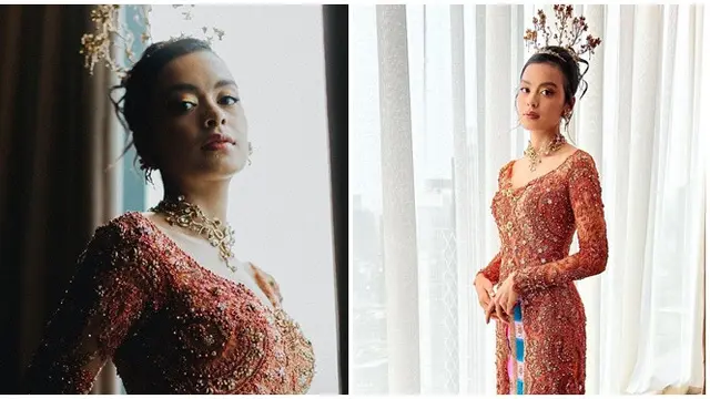 6 Potret Detail Busana dan Makeup Eva Celia di Hari Pernikahan, Simpel dan Elegan