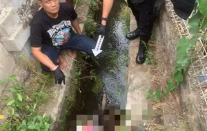 Geger Temuan Mayat Pria Menekuk di Selokan Cianjur