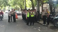 Jelang Pertemuan Megawati dan Prabowo, Aparat Kepolisian Berjaga di Teuku Umar (Liputan6/Putu Merta)