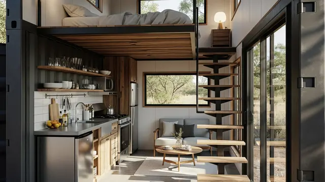 Model Rumah Kecil tapi Punya Mezzanine untuk Tambahan Ruang Tidur