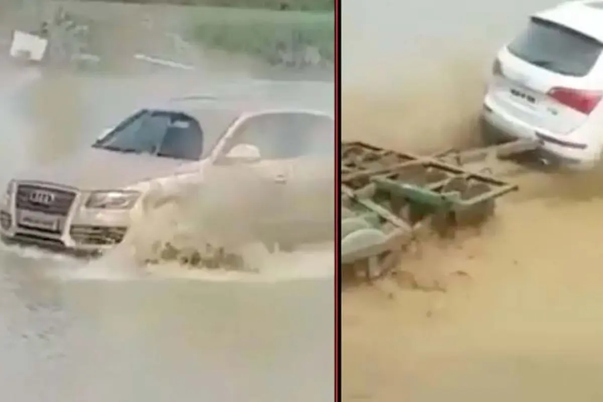 Audi Q5 jadi traktor (Cartoq)