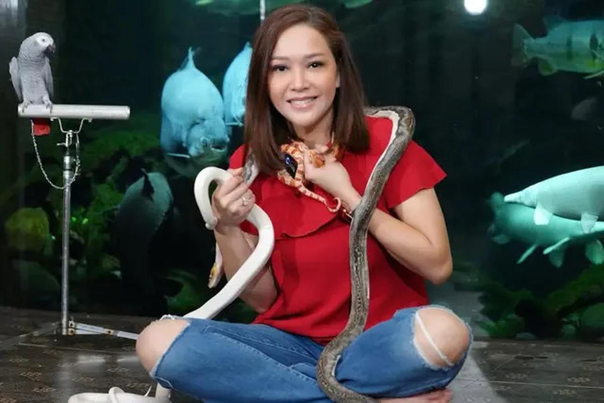 Pesona Maia Estianty Pakai Busana Warna Merah, Tampil Elegan dan Berani