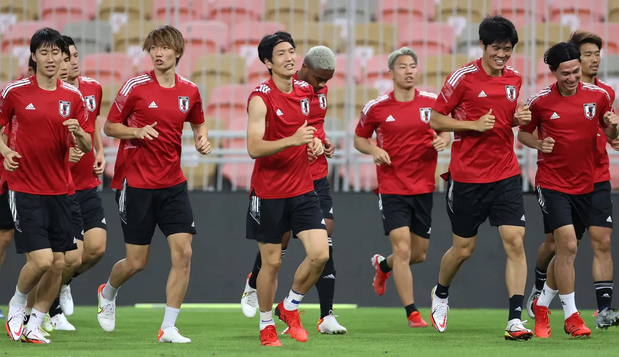 Jeddah (6/10/2021). Jepang akan bertanding melawan Arab Saudi di Kualifikasi Dunia Qatar 2022 di Stadion King Abdullah Sports City. (AFP Photo)