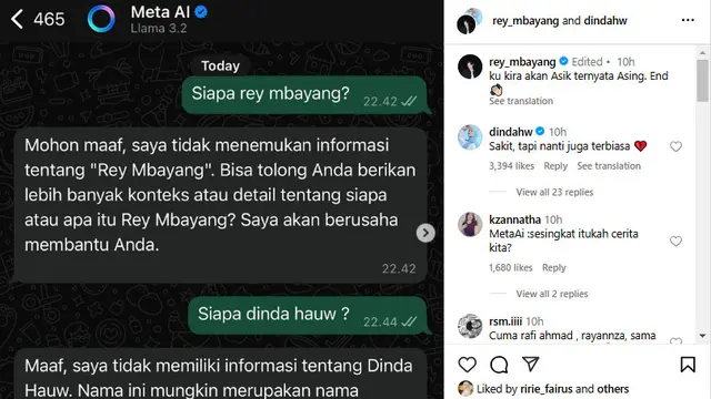 Chat Lucu Artis dengan Meta AI