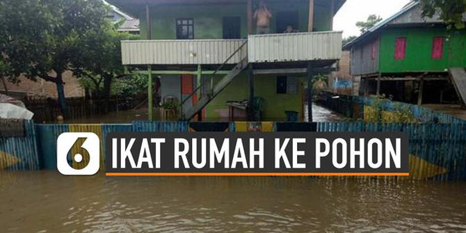 VIDEO: Warga Sulbar Ikat Rumah Ke Pohon Agar Tak Hanyut Banjir