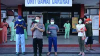 Tiga pasien yang dirawat di Rumah sakit Bhayangkara sembuh dari corona. (Liputan6.com/Polda Papua/Katharina Janur)