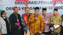 Lembaga Persahabatan Ormas Islam (LPOI) bersama sejumlah tokoh agama mendeklarasikan Pemilu Damai di Jakarta, Jumat (22/3). LPOI menggelar deklarasi Pemilu Damai bersama 25 ormas keagamaan. (Liputan6.com/Angga Yuniar)