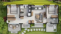 7 Model Rumah Minimalis di Desa 2 Kamar, Intip Desain Denahnya