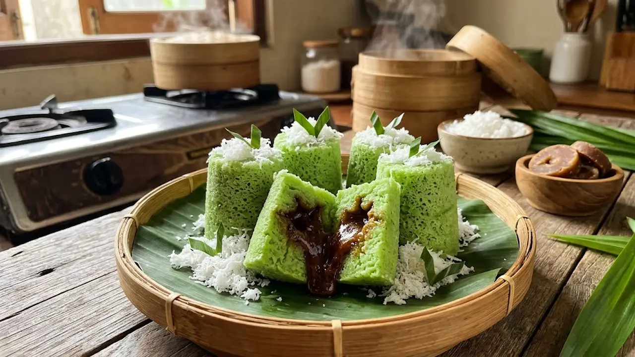 Resep Kue Putu Bambu Rumahan dengan Isian Gula Merah