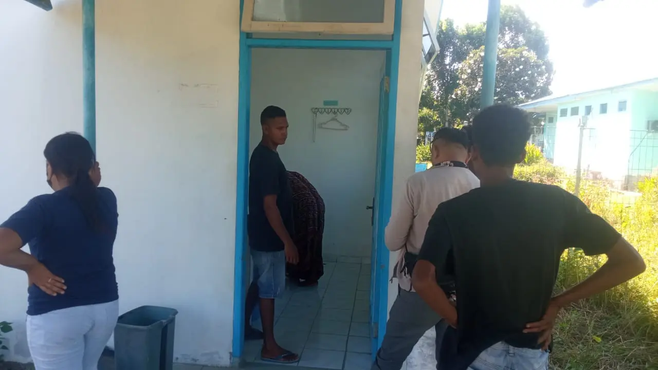 Korban saat disemayamkan di kamar jenazah Rumah Sakit Kewapante