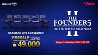 Cara Nonton Live Comika The Founder5 II: The Unfinished Business Secara Eksklusif di Vidio