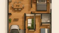 10 Gambar Desain Rumah Tipe 36 dengan 3 Kamar Tidur, Solusi Cerdas Buat Ruang Keluarga Tambah Lega