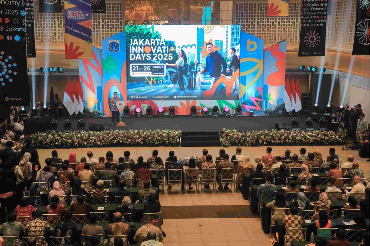 Gubernur Jakarta Pramono Anung saat membuka Jakarta Innovation Day 2025 di Thamrin 9