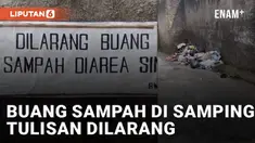Aksi ngawur masyarakat buang sampah di samping larangan buang sampah bikin geleng-geleng kepala