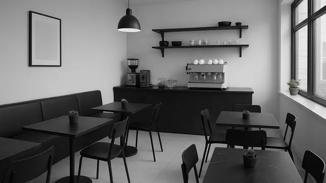 Konsep kafe minimalis (Foto: ChatGPT)