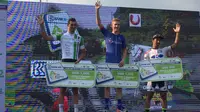 Marcus Culey memenangkan etape ketiga Tour d’ Indonesia 2019. (Liputan6.com/Adyakasa Vidi)