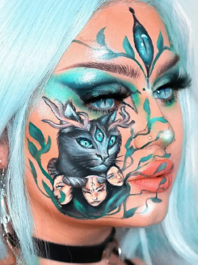 Kreatif, Penata Rias Asal Norwegia Ini Hasilkan Ilusi Makeup yang Tak Biasa