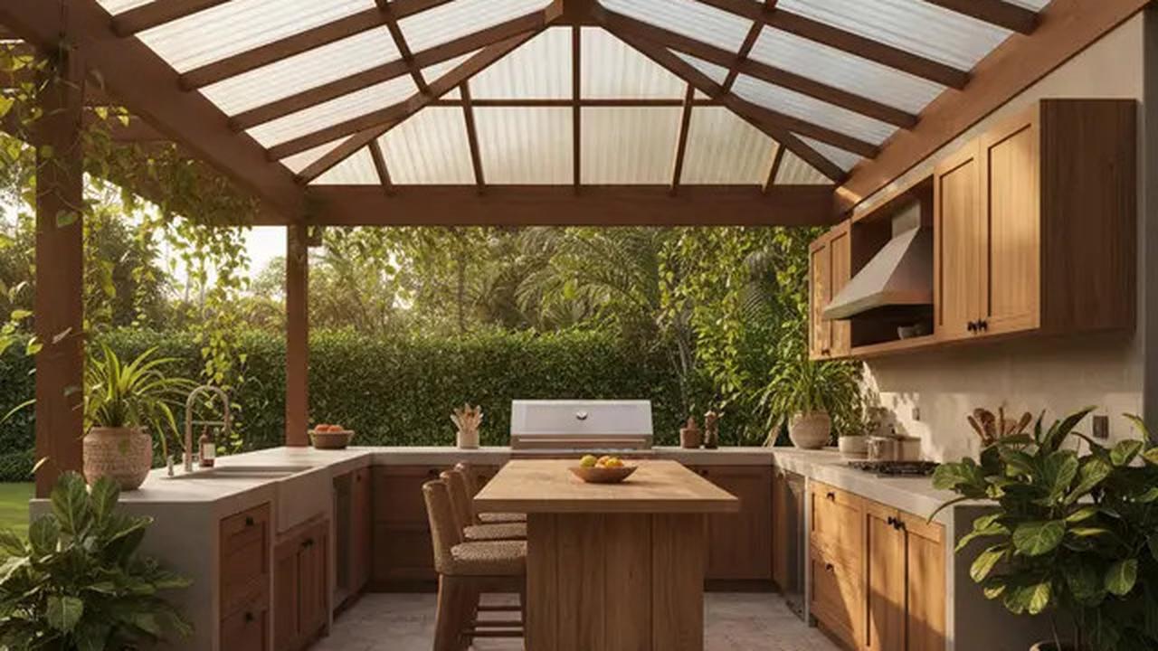 9 Dapur Outdoor Sederhana tapi Berkelas, Cocok untuk Rumah di Daerah Panas