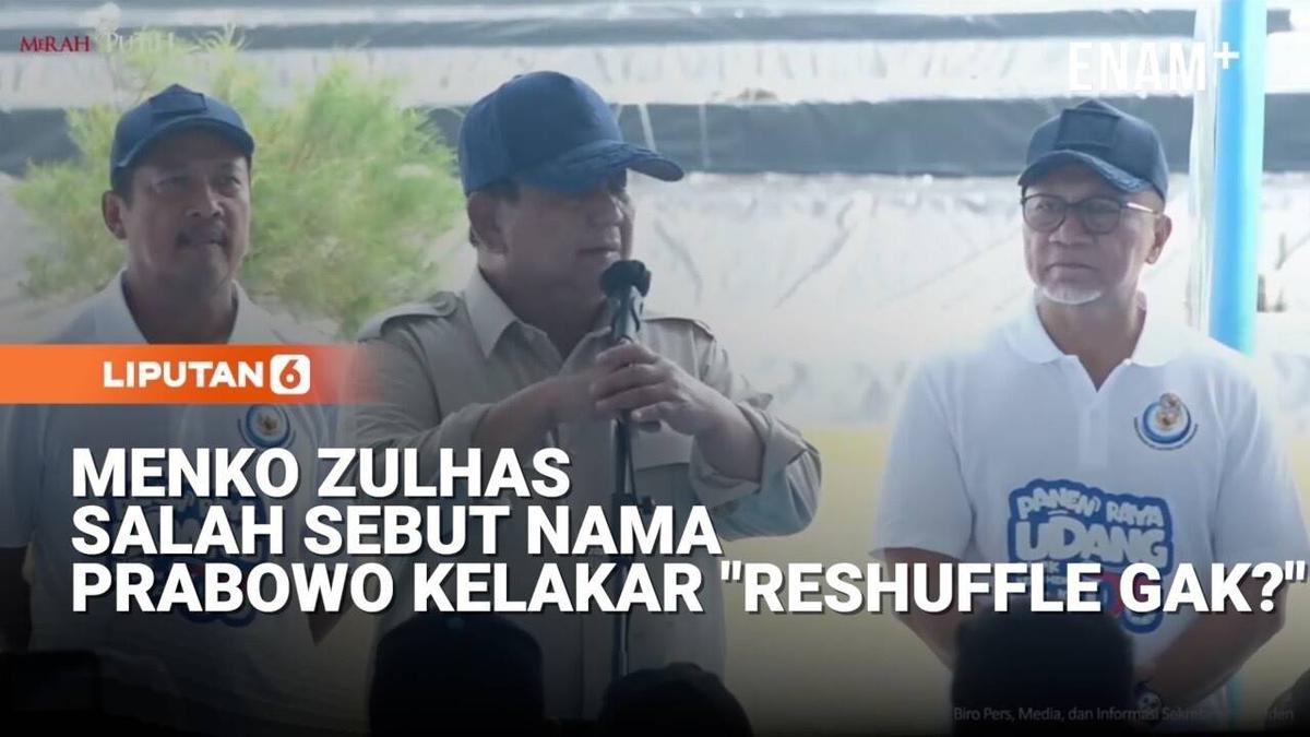 Momen Prabowo Kelakar Ketika Menko Zulhas Salah Sebut Nama Kota: Perlu Reshuffle Gak?