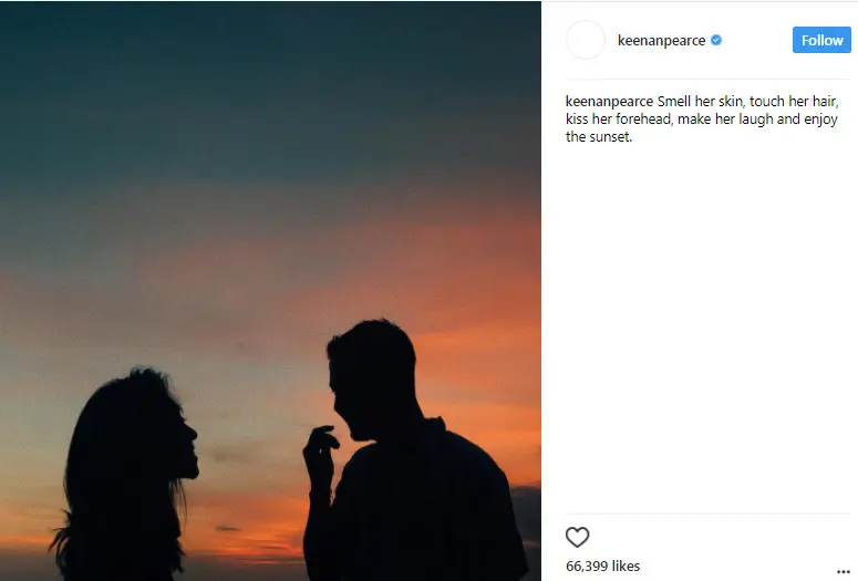 Keenan Pearce dan sang kekasih, Gianni Fajri. (Instagram/keenanpearce)