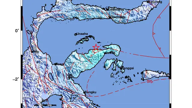 Gempa Magnitudo 5,3 Guncang Pulau Puah Sulteng
