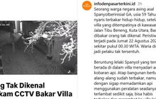 Terekam CCTV, Aksi Orang Tak Dikenal Nyalakan Api Hendak Bakar Vila yang Dihuni WN Spanyol