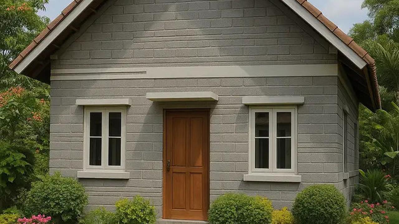 6 Model Rumah Sederhana dari Batako dengan Atap Pelana, Kokoh dan Hemat Biaya