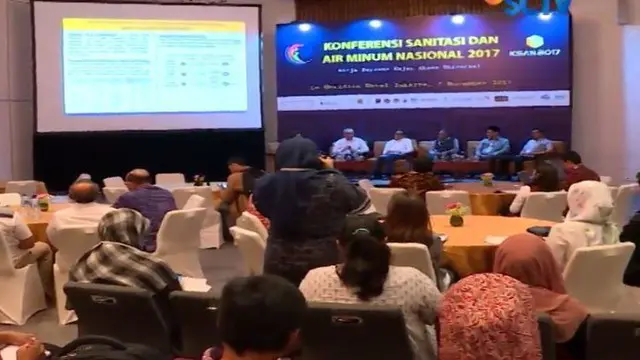 Konferensi dalam rangka pencapaian target akses 100 persen sanitasi dan air minum tahun 2019 digelar di kawasan Sudirman, Jakarta Pusat.