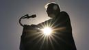 Presiden Donald Trump berbicara pada rapat umum kampanye di Bandara Carson City di Carson City, Nevada pada 18 Oktober 2020. (AP Photo/Alex Brandon)