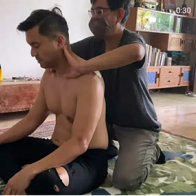 Potret terkini Anjasmara yang terluka karena terjatuh dari sepeda (https://www.instagram.com/p/CGjUhJHB0wj/)