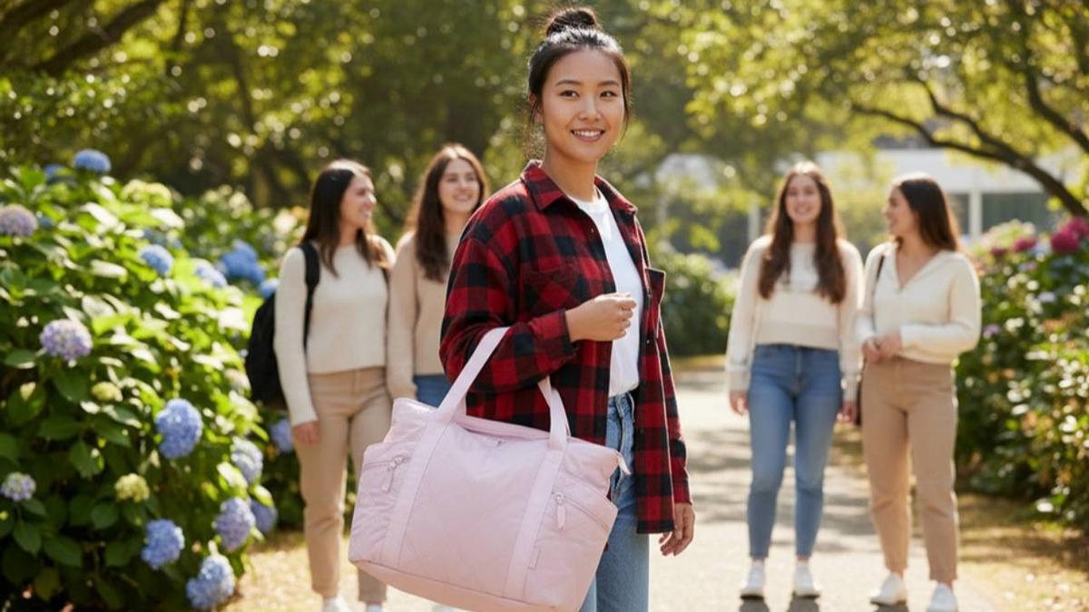 Tote Bag Kuliah Ukuran Besar yang Praktis untuk Bawa Laptop dan Perlengkapan Kampus