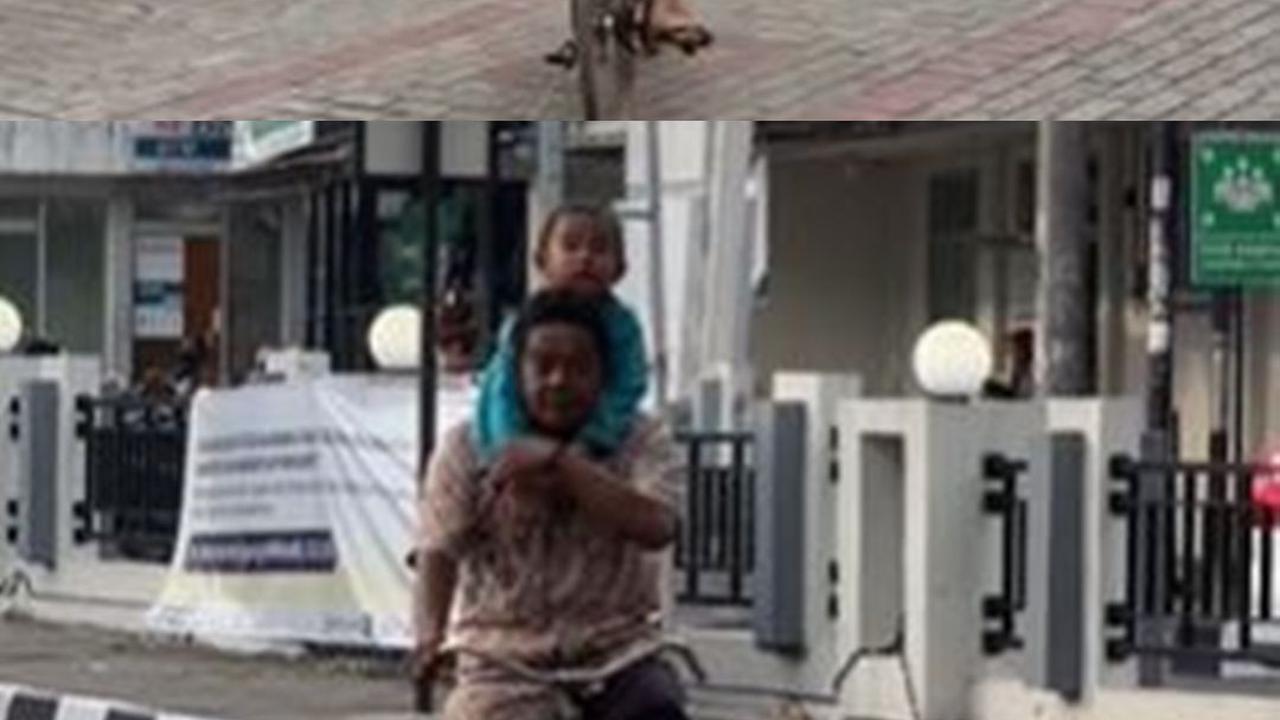 Sempat Viral Ayah Ajak Anak Keliling Kampus dengan Sepeda Tua, Begini Nasib Baik Sang Anak Usai Ketemu Rektor