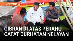 Wakil Presiden (Wapres) Gibran Rakabuming Raka menemui nelayan di Kampung Nelayan Desa Citemu, Kecamatan Mundu, Kabupaten Cirebon, Jawa Barat, Kamis (23/10). Gibran sempat menaiki perahu nelayan dan berdiskusi langsung dengan para nelayan.
