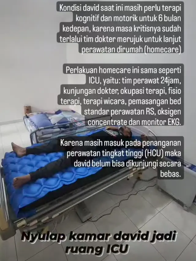 Unggahan Jonathan Latumahina soal David Ozora diizinkan pulang dalam waktu dekat. (Foto: Dok. Instagram @tidvrberjalan)