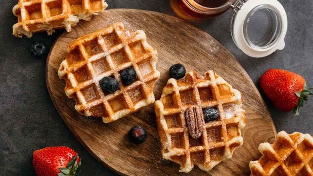 Kudapan waffle. Freepik.