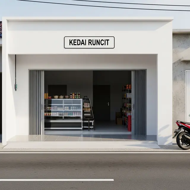 Model Rumah dan Toko di Pinggir Jalan