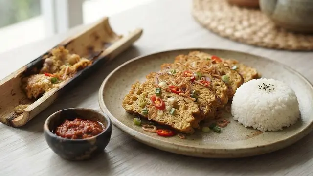 telur bakar bambu pedas gurih yang sedap beraroma asap alami, cocok untuk menu unik di rumah
