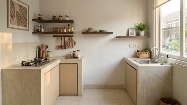 Cara Membuat Meja Masak Permanen Tetap Nyaman di Dapur 2×2