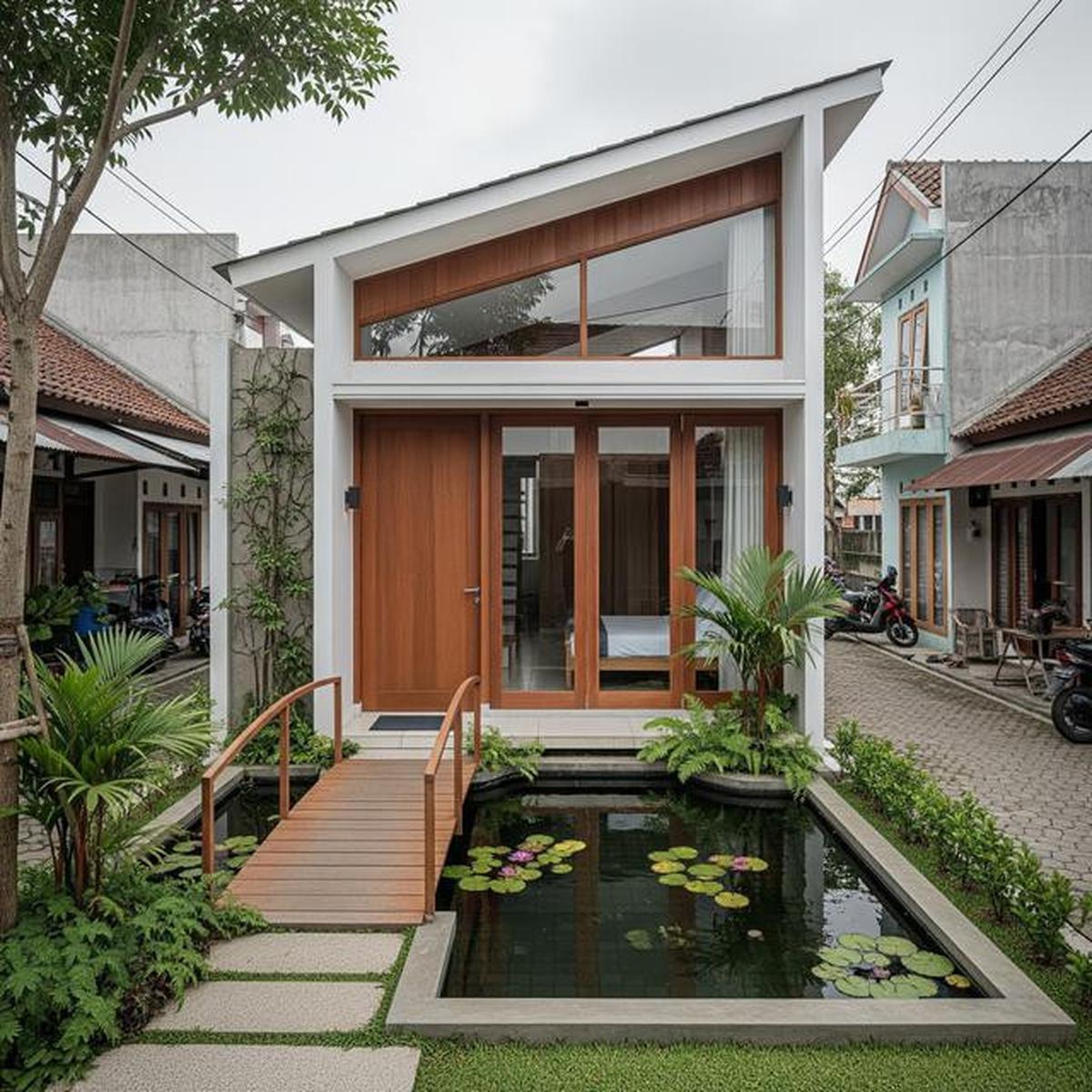 9 Inspirasi Rumah Kampung Modern dengan Halaman Hijau, Adem dan Estetis