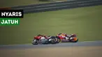 Jorge Lorenzo nyaris terjatuh akibat manuver yang dilakukan Marc Marquez pada MotoGP Prancis di Sirkuit Le Mans.