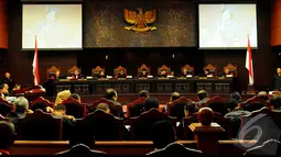 Sidang hari ini merupakan sidang yang ketiga selama pergelaran sengketa Pilpres, Jakarta, Senin (11/8/2014) (Liputan6.com/Andrian M Tunay)